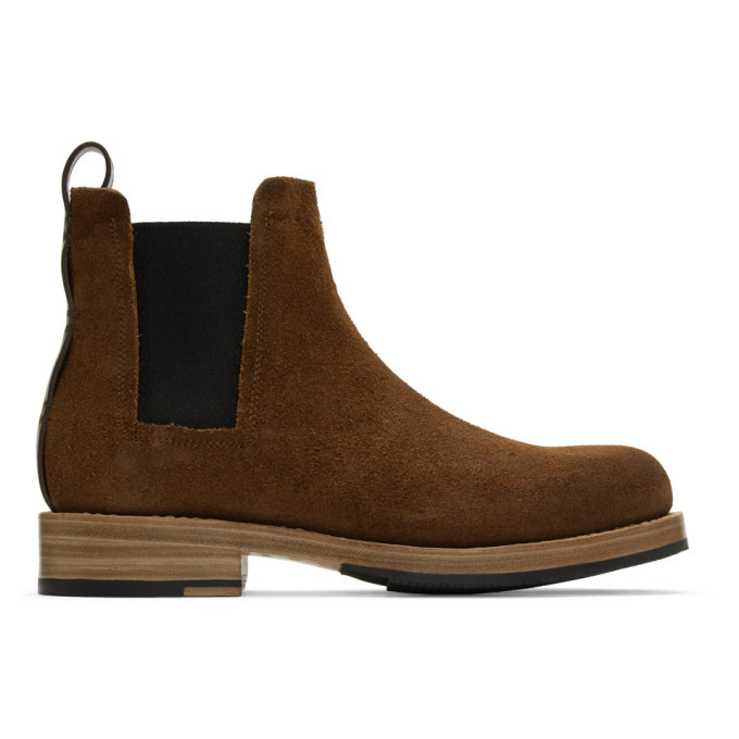 Feit Brown Suede Rubber Chelsea Boots Feit
