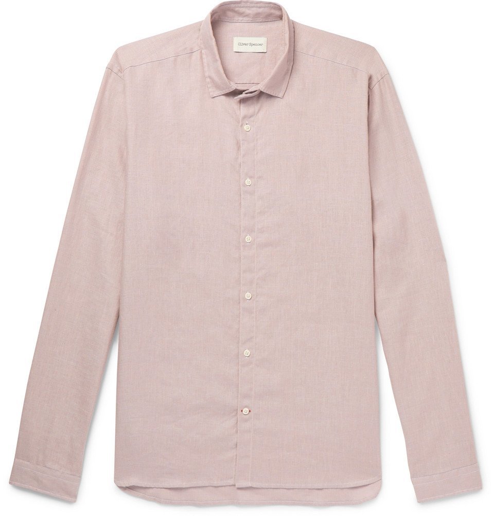 Oliver Spencer - Clerkenwell Linen Shirt - Men - Pink
