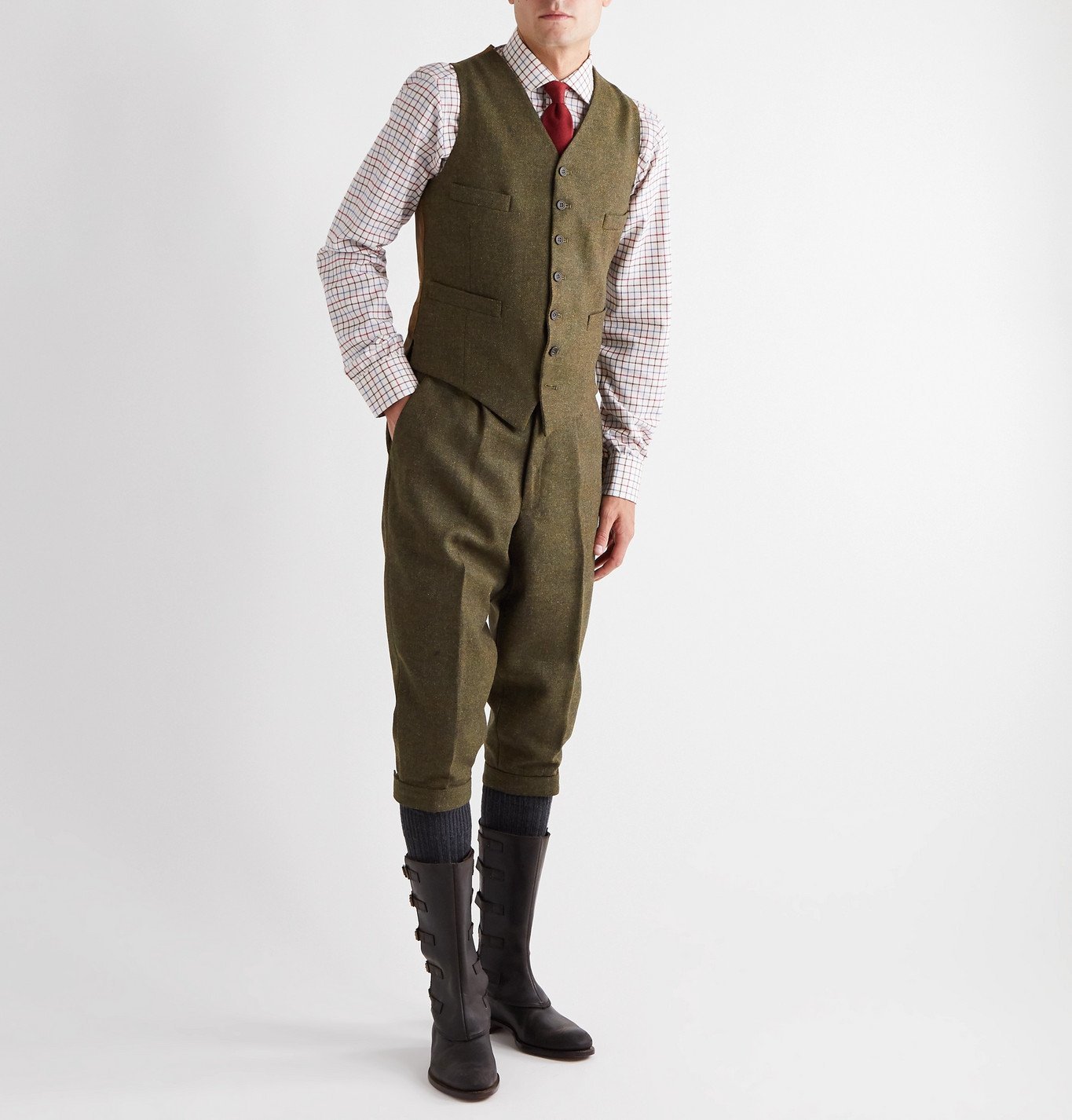 Kingsman - Oxford Wool-Tweed Waistcoat - Green Kingsman