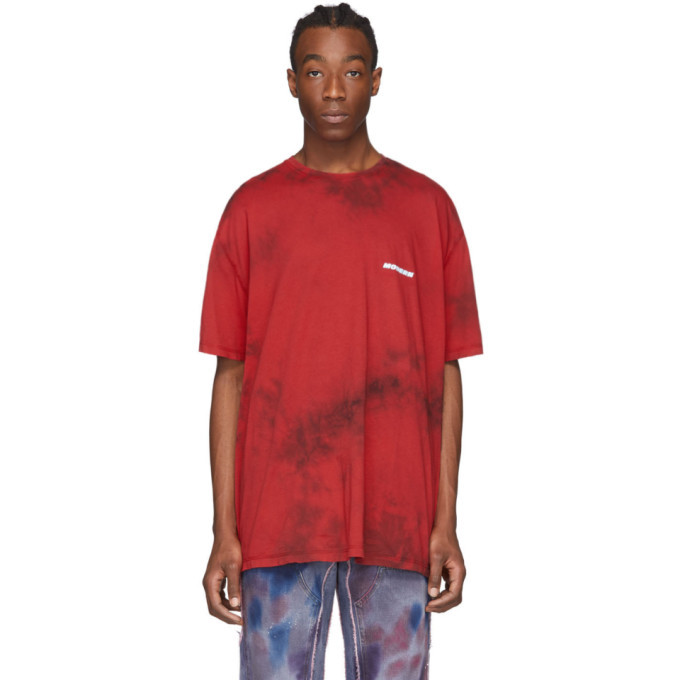 Red and Tie-Dye T-Shirt Off-White