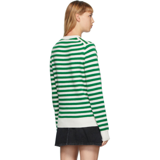 Acne Studios Green and White Breton Stripe Sweater Acne Studios