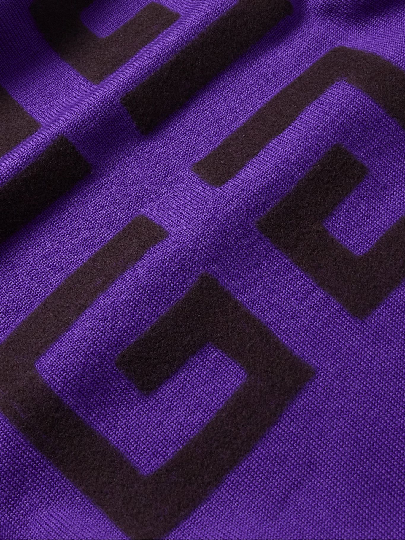 Givenchy - Logo-Flocked Wool Sweater - Purple Givenchy