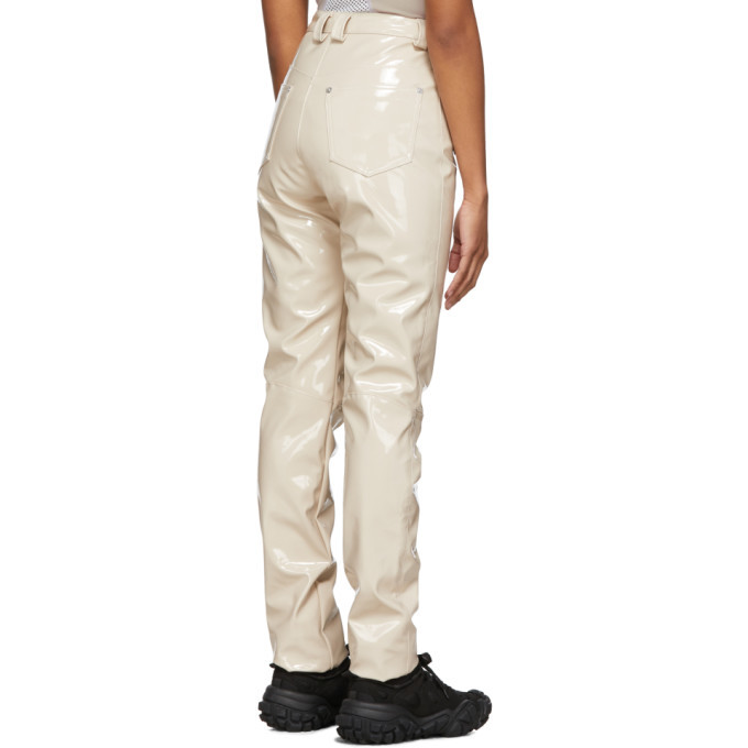 GmbH Beige Vinyl Frey Trousers GmbH