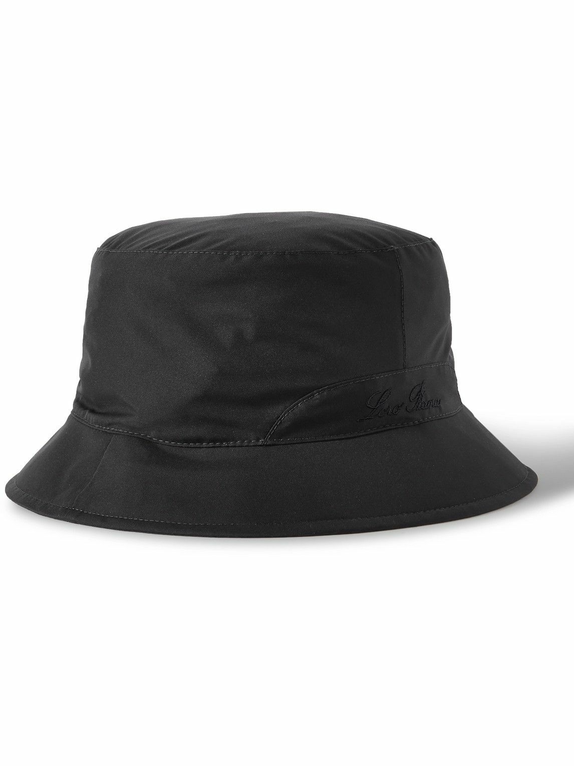 Loro Piana - Logo-Embroidered Storm System® Shell Bucket Hat - Black ...