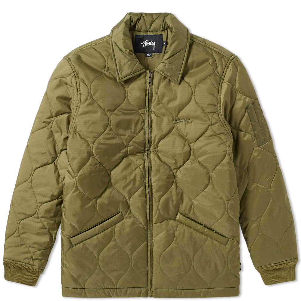 Stussy Quilted Work Jacket Green Stussy