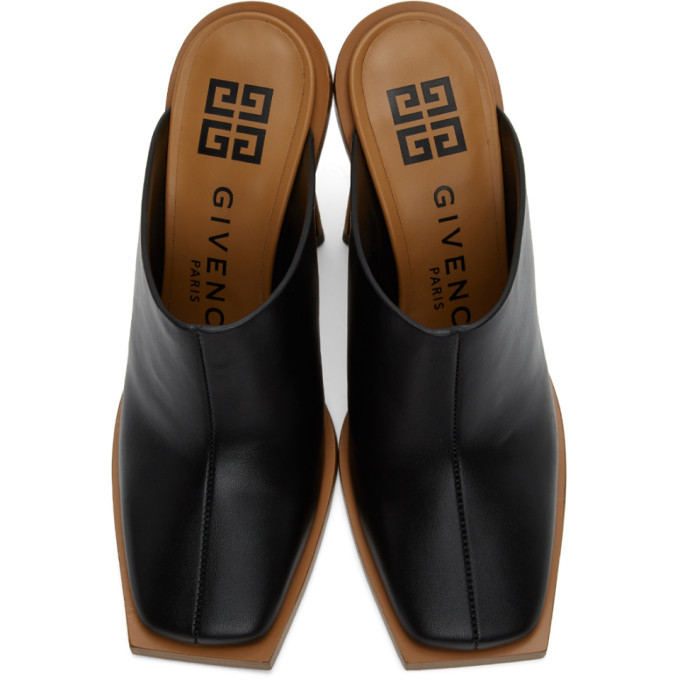 Givenchy Black Carved Mule Heels Givenchy