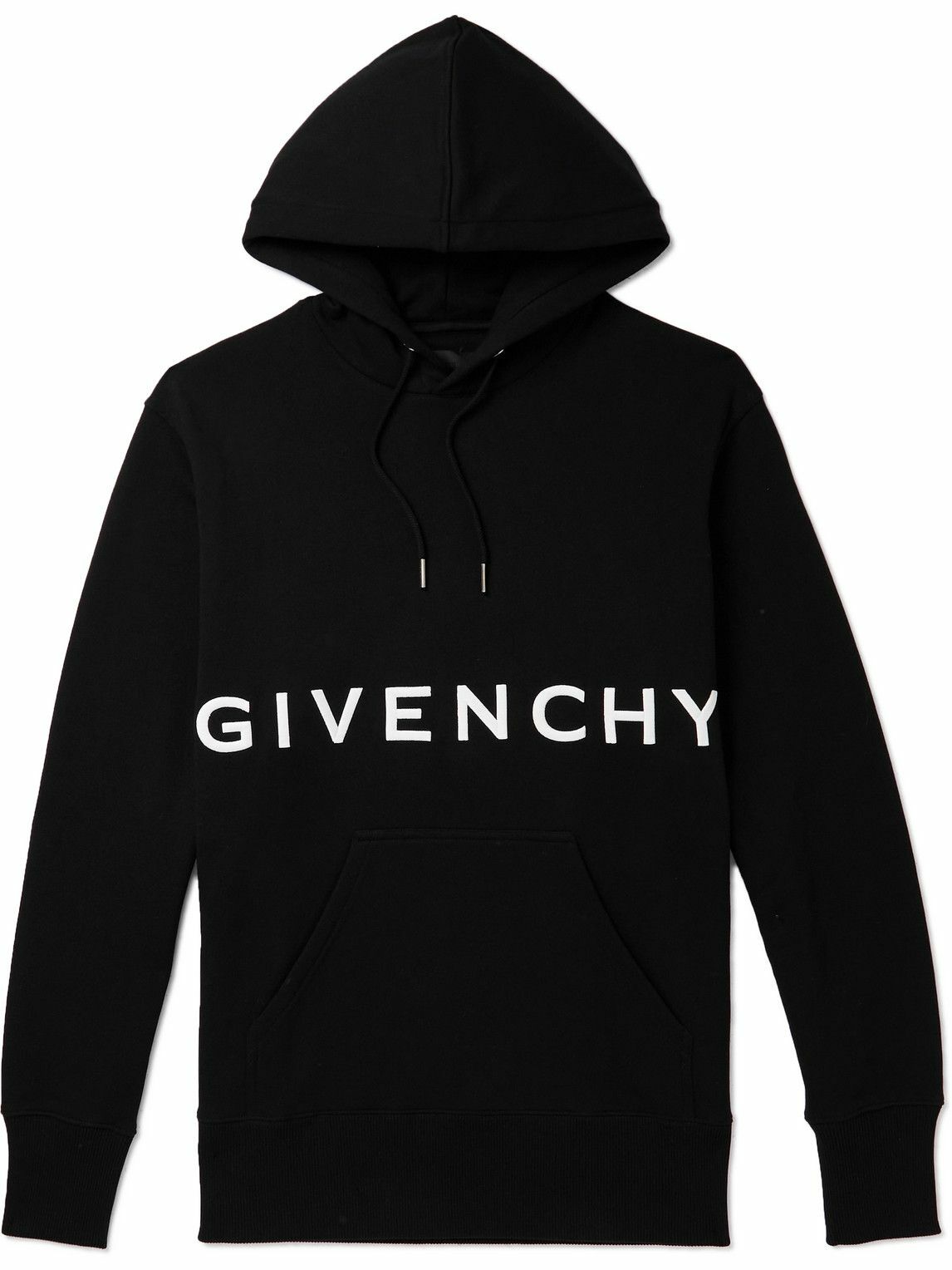 Givenchy - Logo-Print Cotton-Jersey Hoodie - Black Givenchy