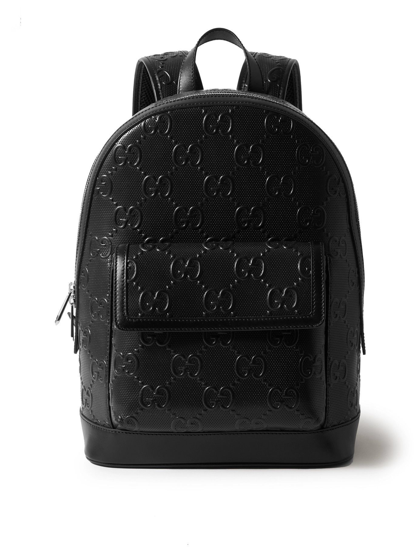 GUCCI LogoEmbossed Perforated Leather Backpack Gucci
