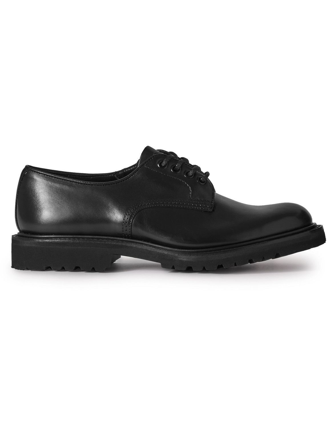 Photo: Tricker's - Daniel Leather Derby Shoes - Black