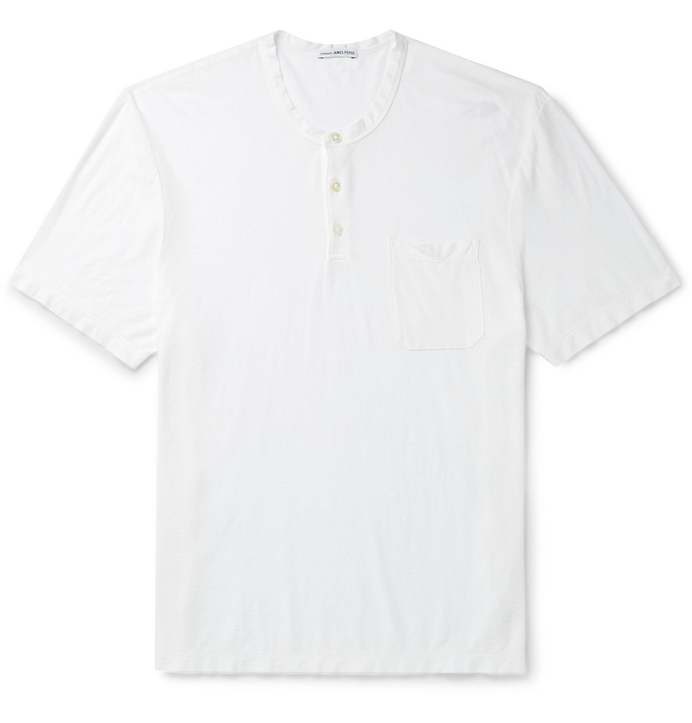 Cotton and Linen-Blend Henley T-Shirt 