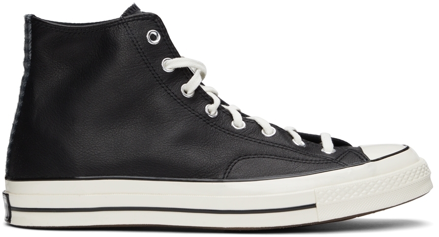Converse Black Leather Chuck 70 Hi Sneakers Converse