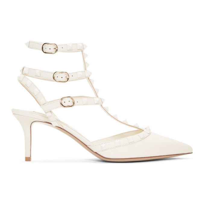 Valentino Off-White Valentino Garavani Rockstud Pump Heels Valentino ...