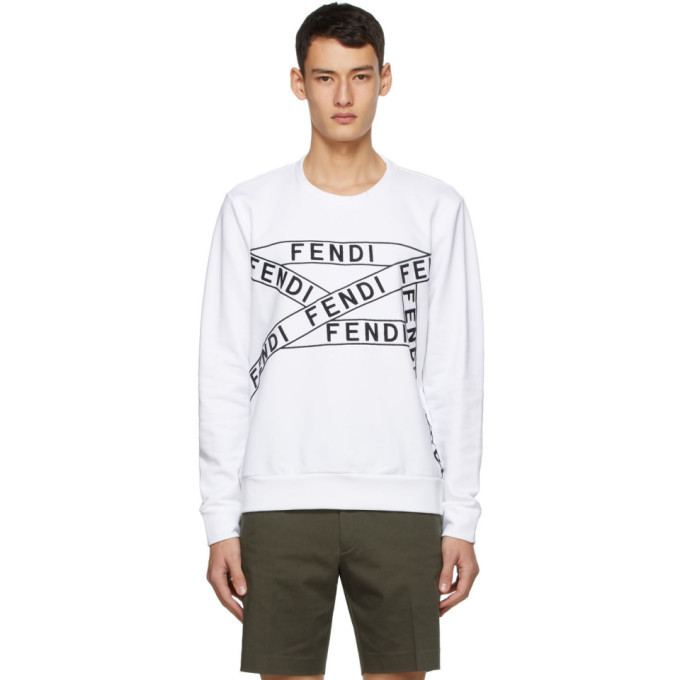 Fendi White Logo Sweatshirt Fendi