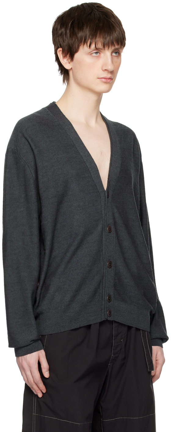 LEMAIRE Gray Twisted Cardigan Lemaire