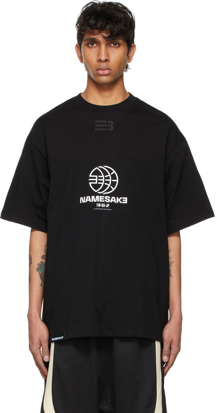 NAMESAKE Black Oversized Sava Team T-Shirt NAMESAKE