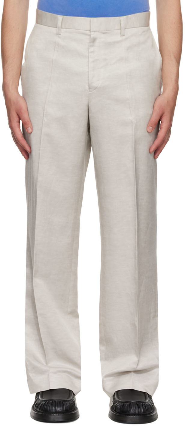 MISBHV Gray Linen Trousers MISBHV