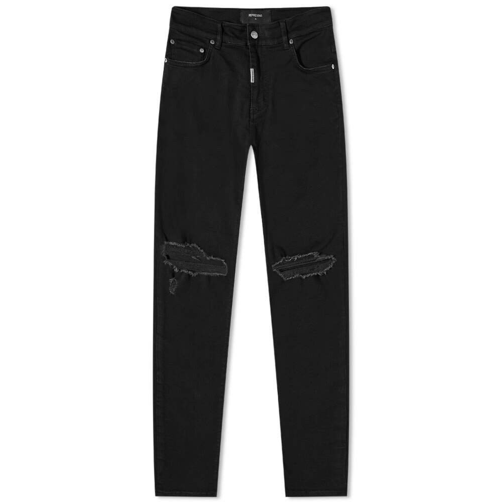 Represent Men's Destroyer Denim Jean in Black Represent