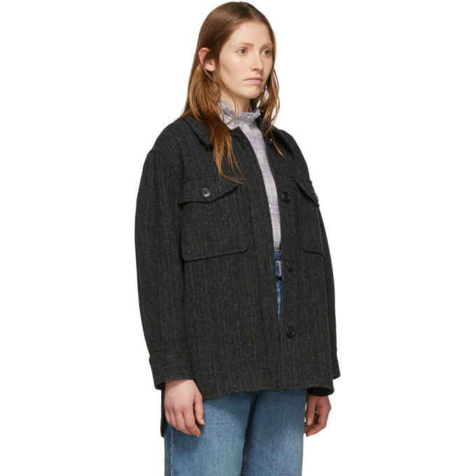 Isabel Marant Etoile Black Wool Garvey Jacket