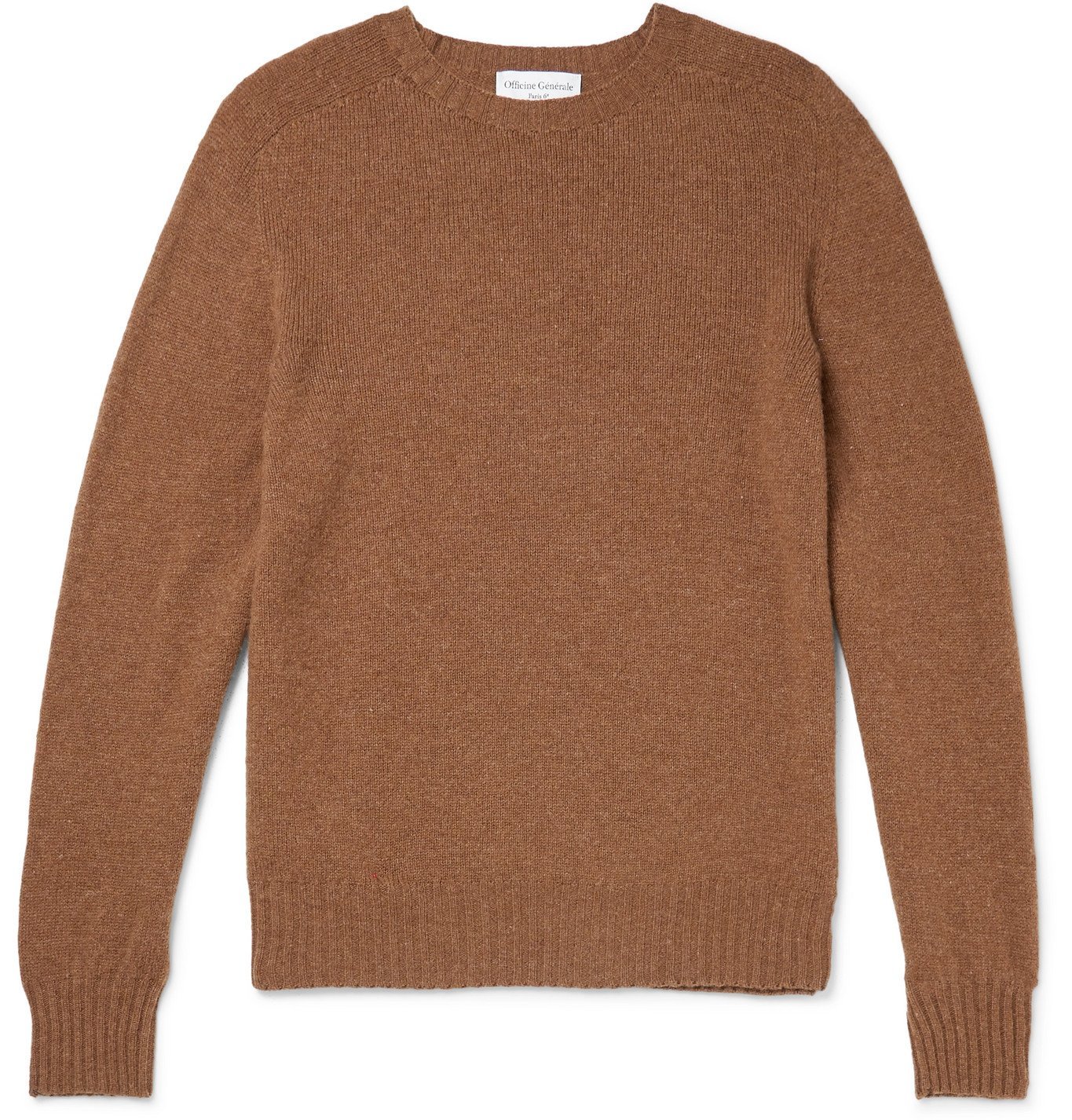 Officine Générale - Slim-Fit Virgin Wool Sweater - Brown Officine Generale