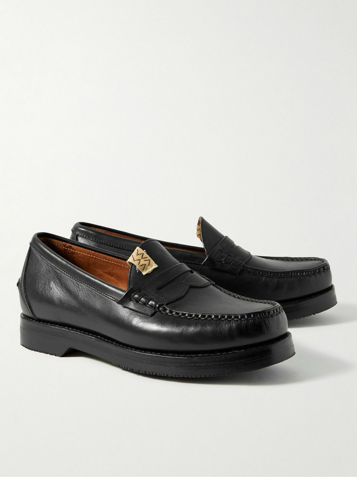 Visvim - Fabro Folk Leather Penny Loafers - Black Visvim