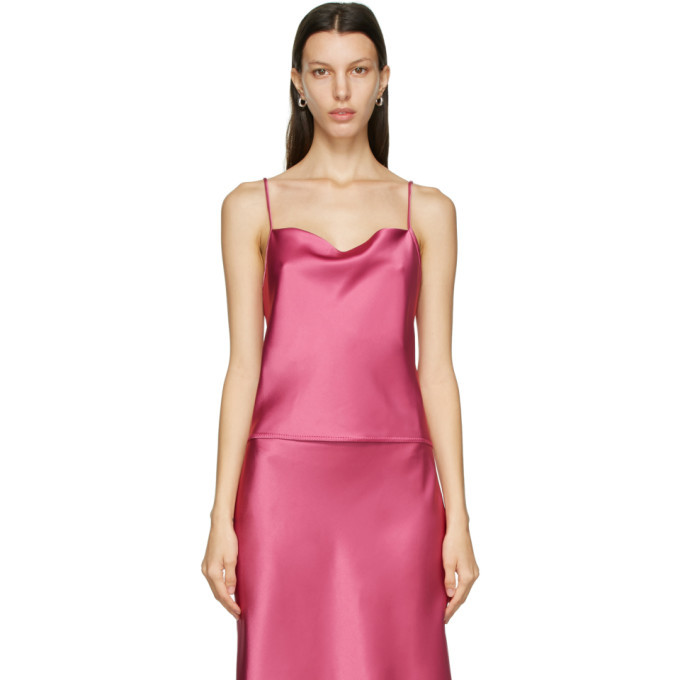 pink satin tank