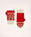 Brooks Brothers Women's Merino Wool Knit Fair Isle Gloves | Red