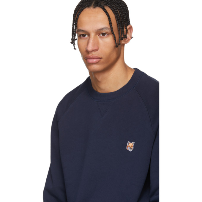 maison kitsune sweatshirt navy