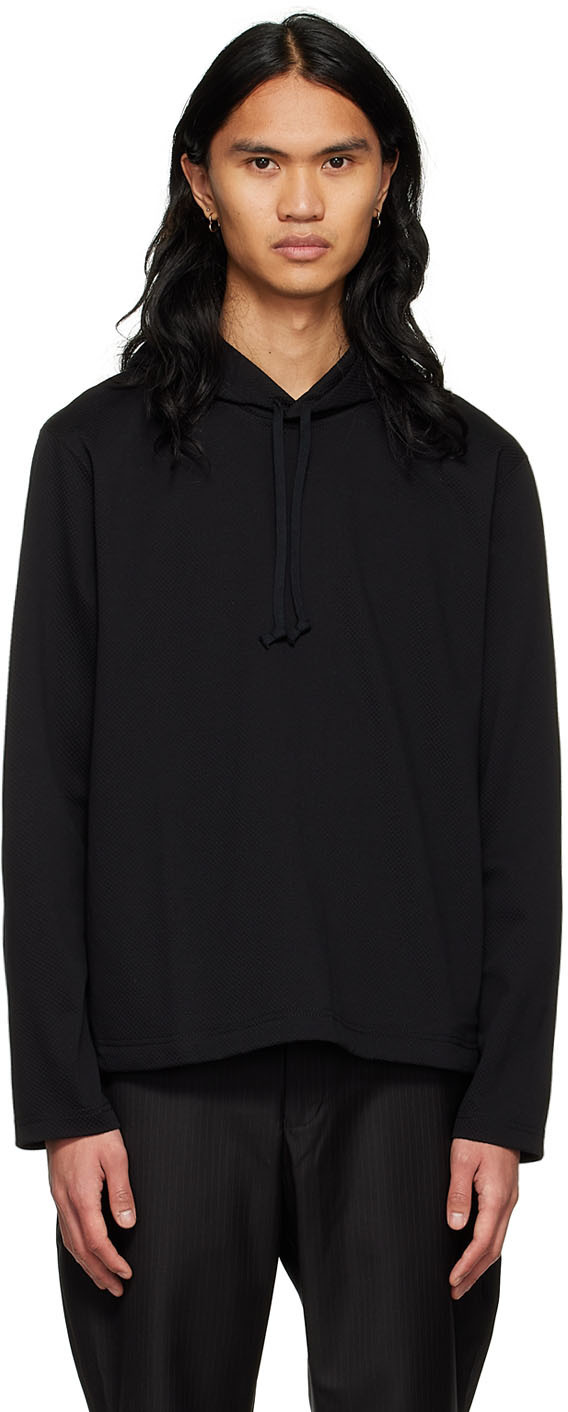 Black polyester hoodie Clearance
