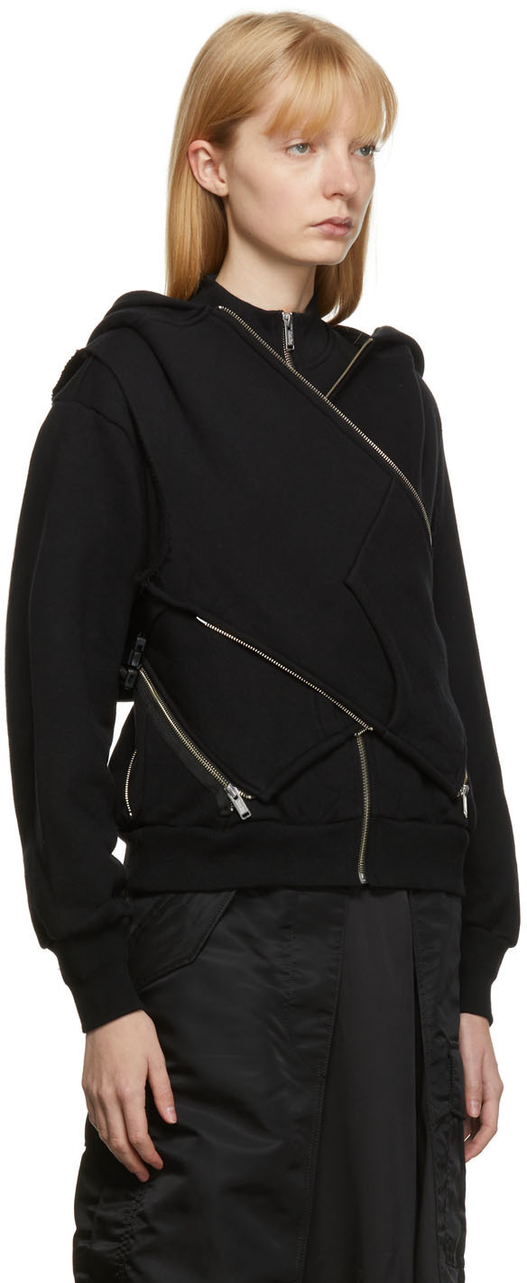 Undercover Black Criss Cross Zip Up 
